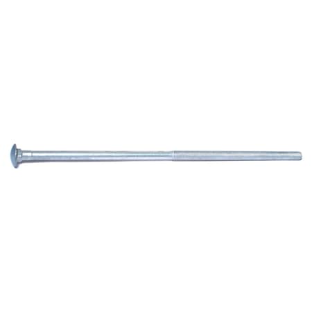 Midwest Fastener Carriage Bolt, Square Neck, 16 (Coarse), 12 in L, Steel, Hot Dipped Galvanized, 50 PK 05517